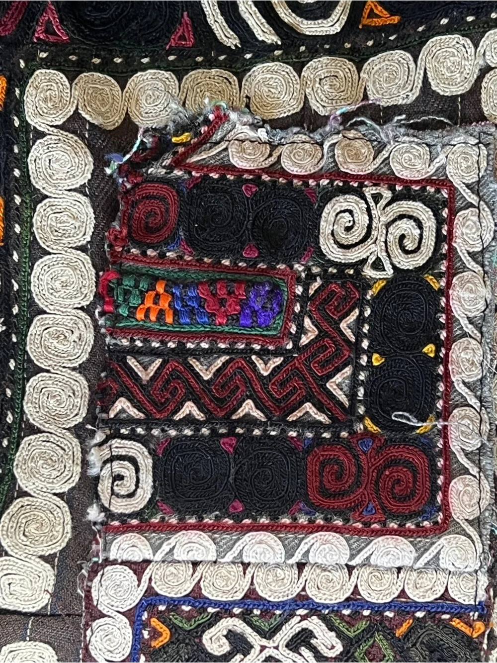Unbranded Multi-color Cotton Patchwork Embroidered Crossbody Bag